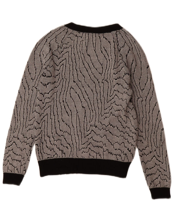 Felpa da donna con motivo astratto Reiss UK 6 XS viscosa nera
