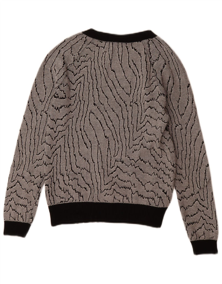 Felpa da donna con motivo astratto Reiss UK 6 XS viscosa nera