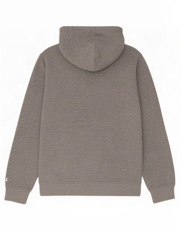 Maglione con cappuccio grafico da uomo Champion piccolo cotone chiazzato grigio