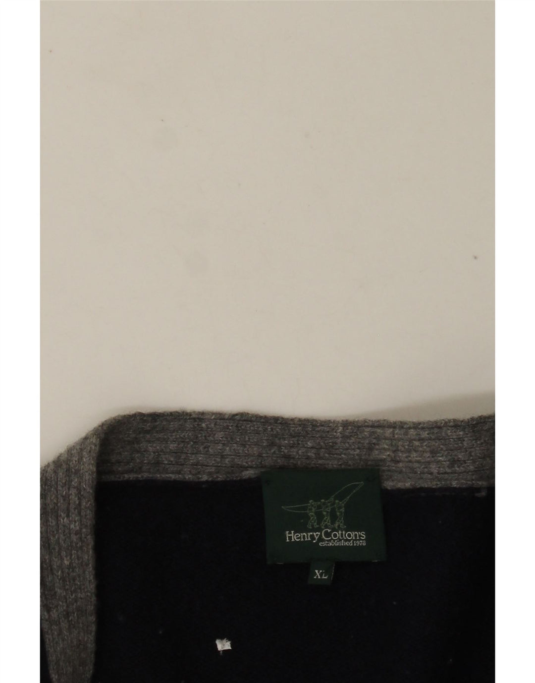 Maglione cardigan da uomo HENRY COTTONS XL blu navy color block