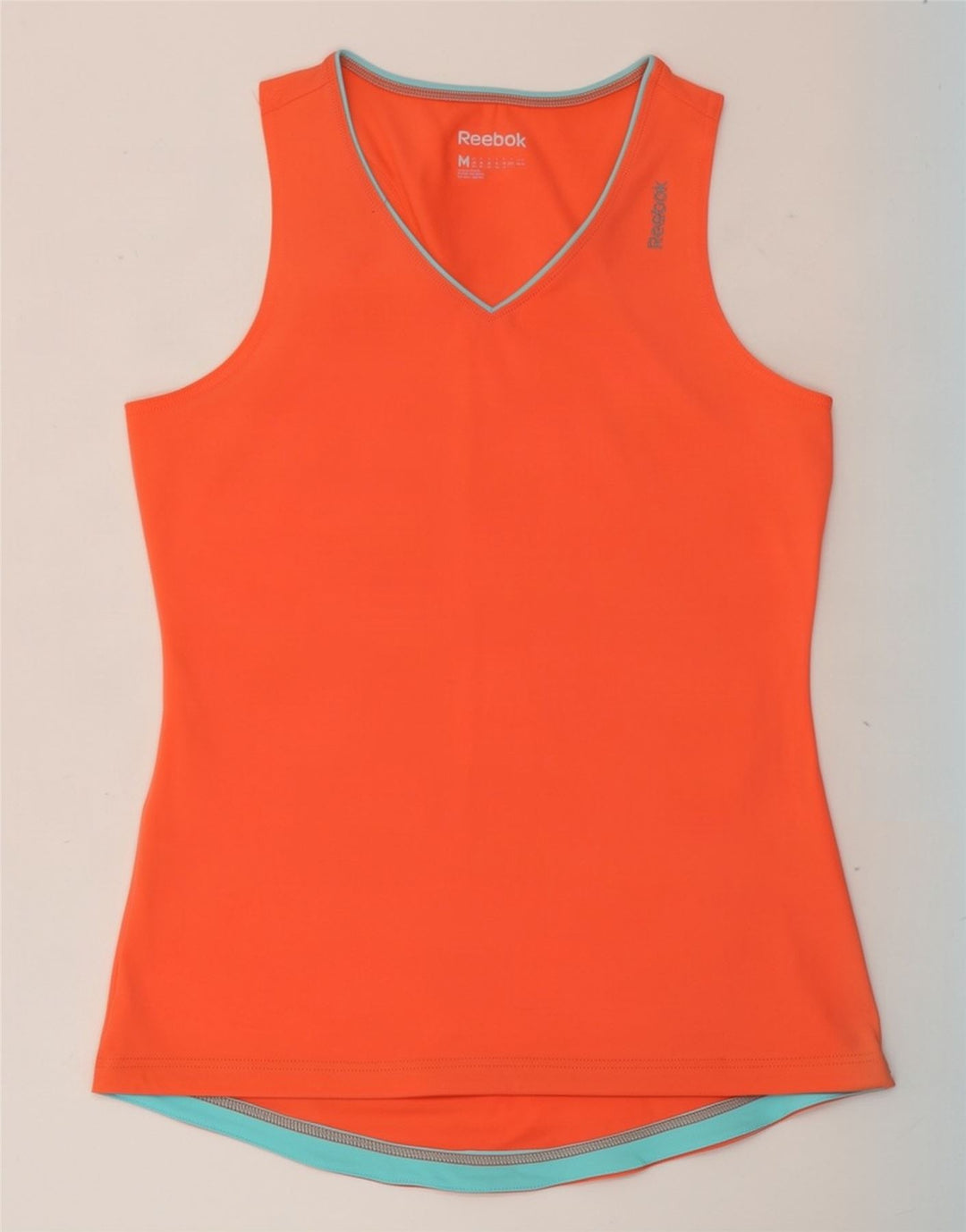 Canotta Reebok da donna UK 12/14 Poliestere arancione medio