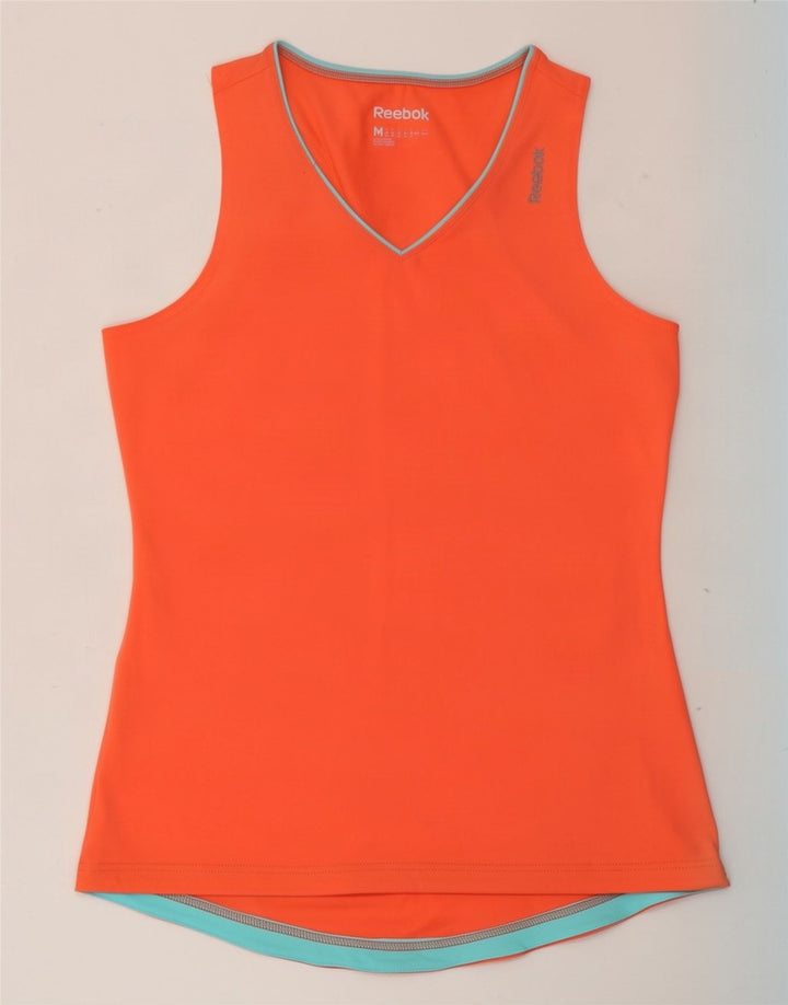 Canotta Reebok da donna UK 12/14 Poliestere arancione medio