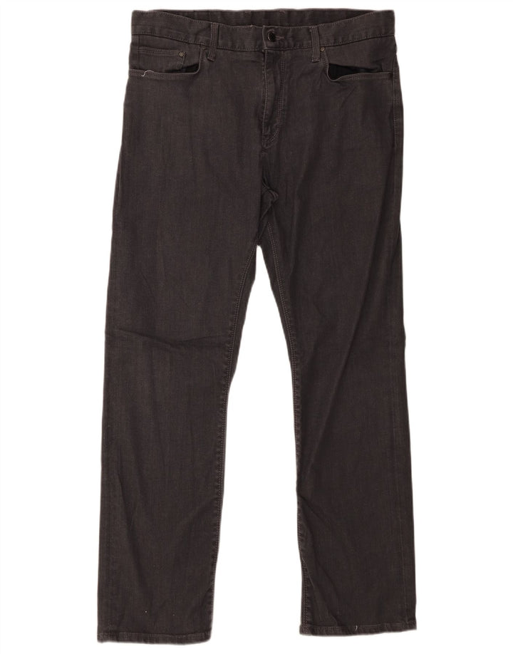MARKS & SPENCER Mens Straight Jeans W36 L31 Grey Cotton