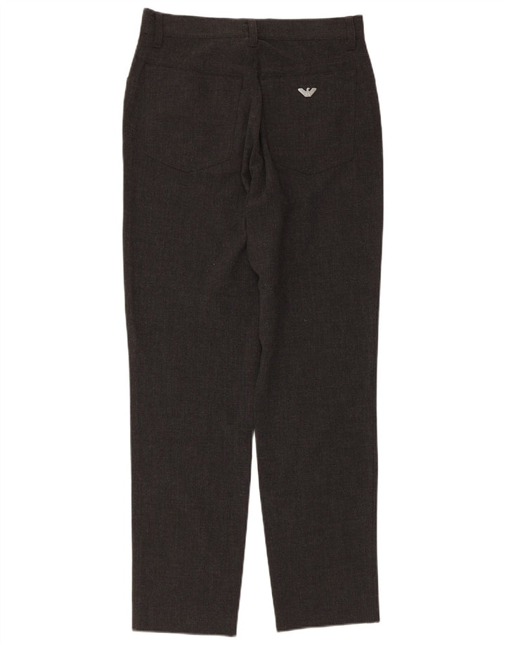 Pantaloni casual affusolati da donna ARMANI W28 L28 poliestere grigio