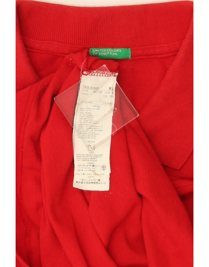 Polo Uomo BENETTON XL Rosso Cotone