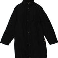 VINTAGE Womens Padded Coat UK 14 Medium Black Polyester Vintage Vintage and Second-Hand Vintage from Messina Hembry 
