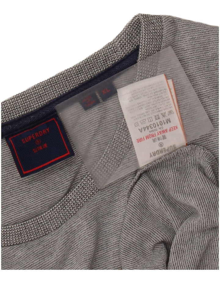 T-shirt grafica da donna Superdry Top UK 18 XL cotone grigio