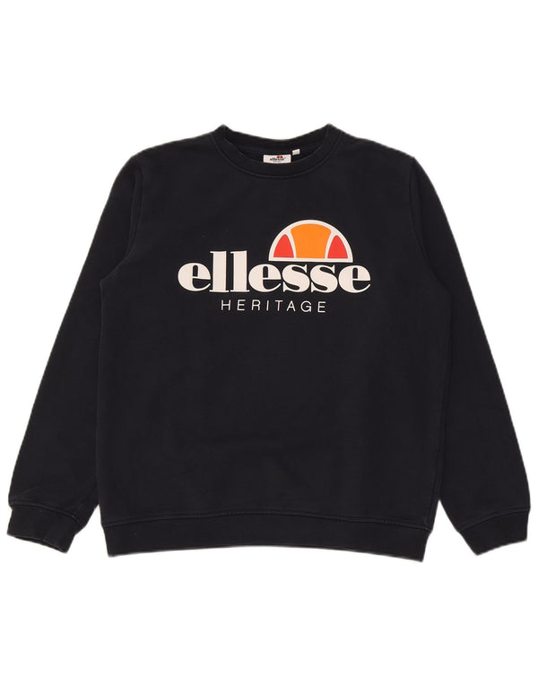 Felpa con grafica Ellesse Heritage da ragazzo 13-14 anni blu navy