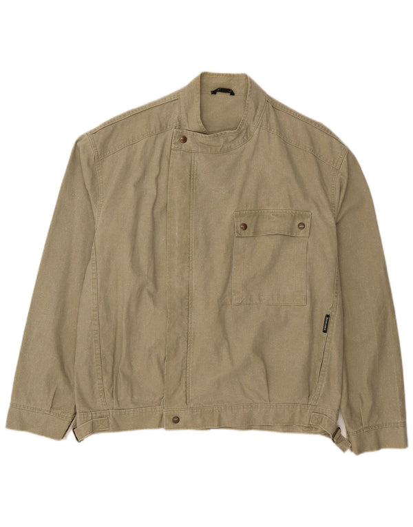 MUSTANG Mens Bomber Jacket UK 40 Large Khaki Cotton