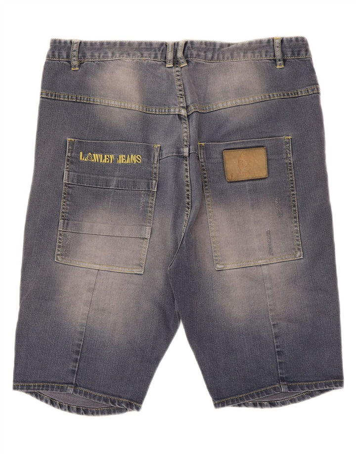 VINTAGE Mens Denim Shorts W36 Large Grey Cotton Vintage Vintage and Second-Hand Vintage from Messina Hembry 
