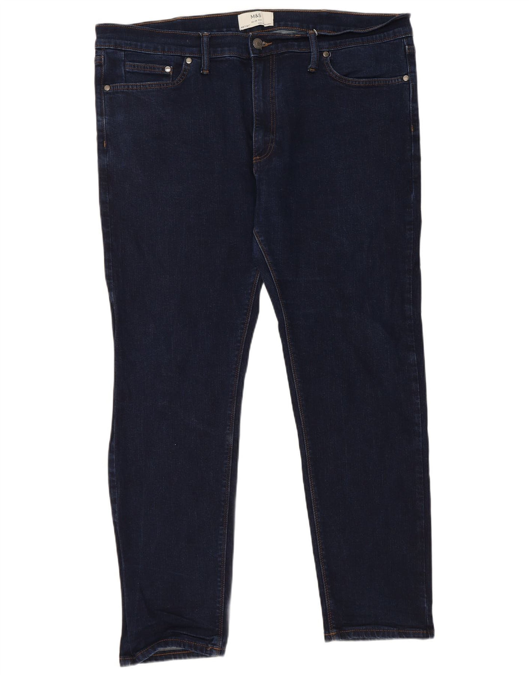 Jeans slim da donna Marks & Spencer W40 L31 cotone blu navy