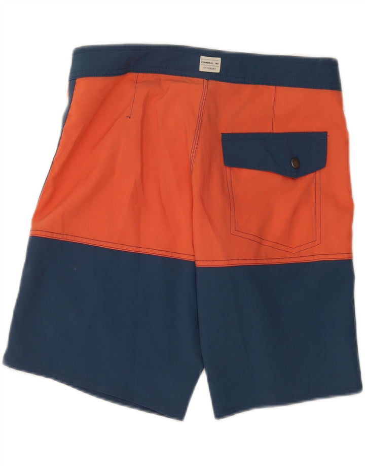 Pantaloncini da bagno da uomo O'Neill in poliestere color block arancione medio