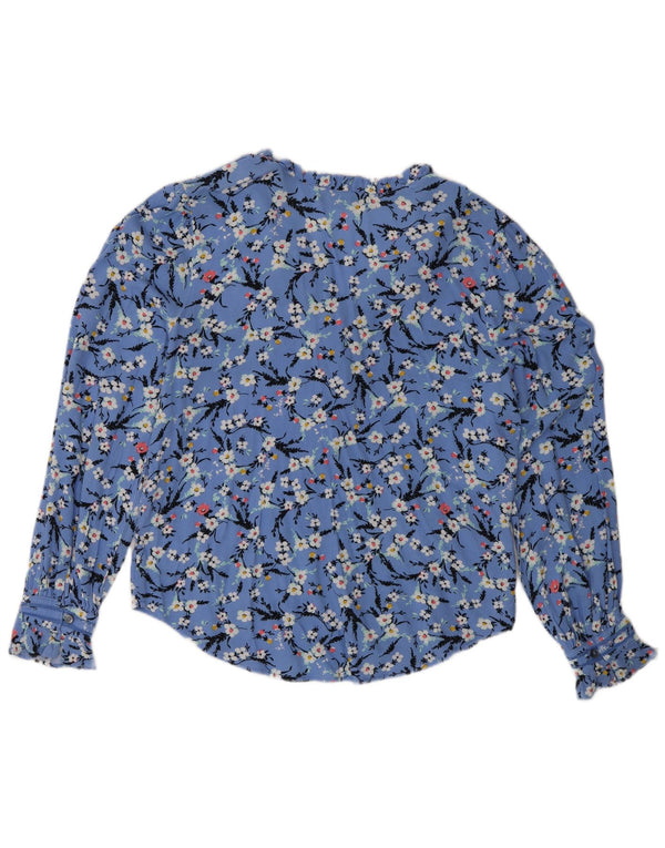 Camicetta camicia oversize da donna Marks & Spencer UK 8 piccolo floreale blu