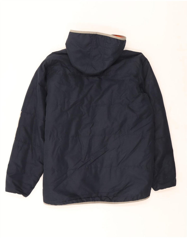 Giacca imbottita con cappuccio Adidas da ragazzo 15-16 anni in poliestere blu navy
