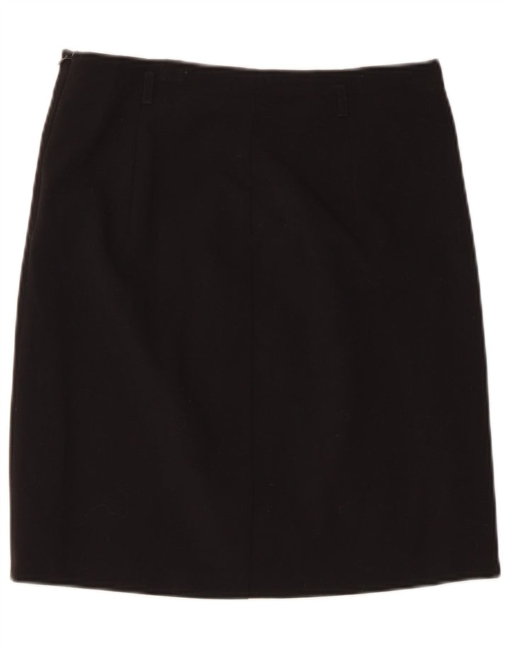 Gonna dritta da donna Marks & Spencer UK 8 piccola W28 poliestere nero