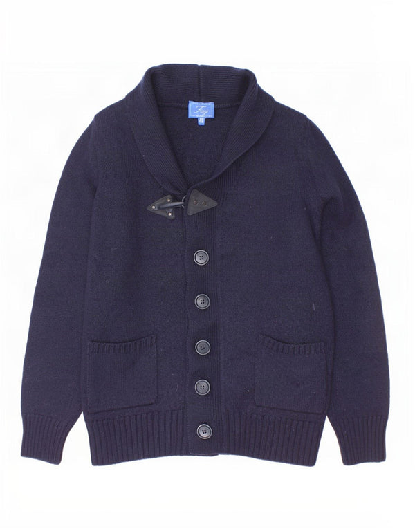 Maglione Cardigan Bambino Fay 9-10 Anni in Lana Blu Navy
