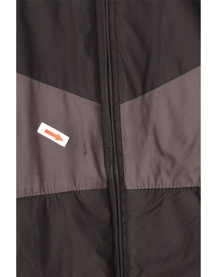 Giacca a vento con cappuccio Nike da uomo UK 40 Large Nero Colourblock Poliestere