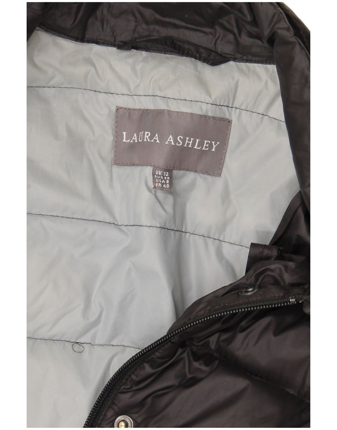 Giacca imbottita da donna Laura Ashley UK 12 media nera