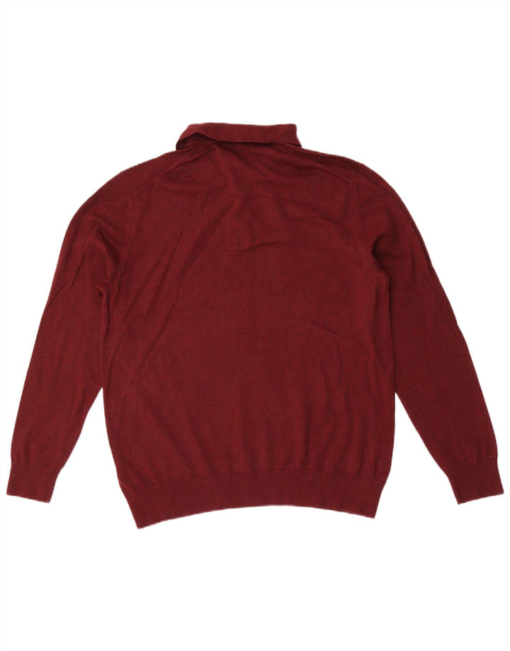 Maglione da uomo Marks & Spencer con collo alto, cotone marrone medio medio