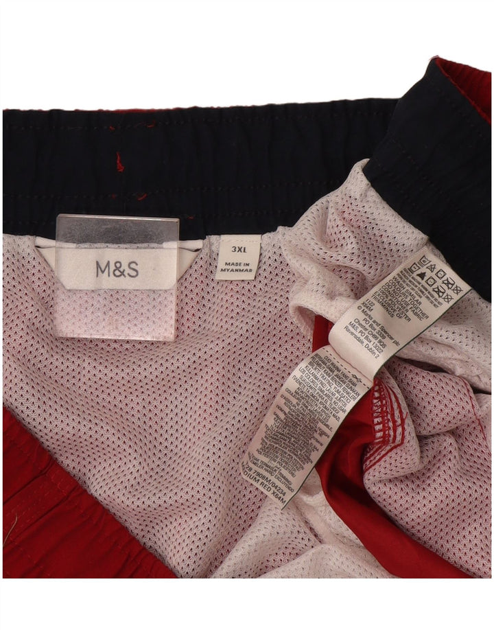 Pantaloncini da bagno da uomo Marks & Spencer 3XL rosso poliestere