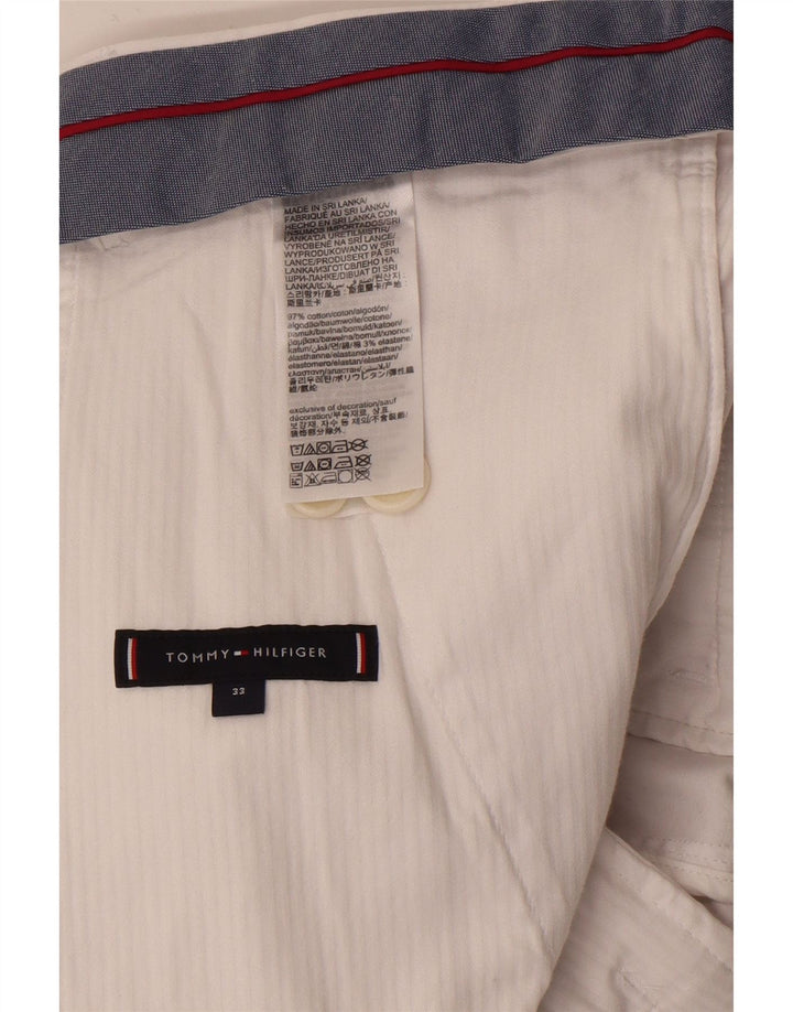 Pantaloncini chino da uomo Tommy Hilfiger W33 cotone bianco medio