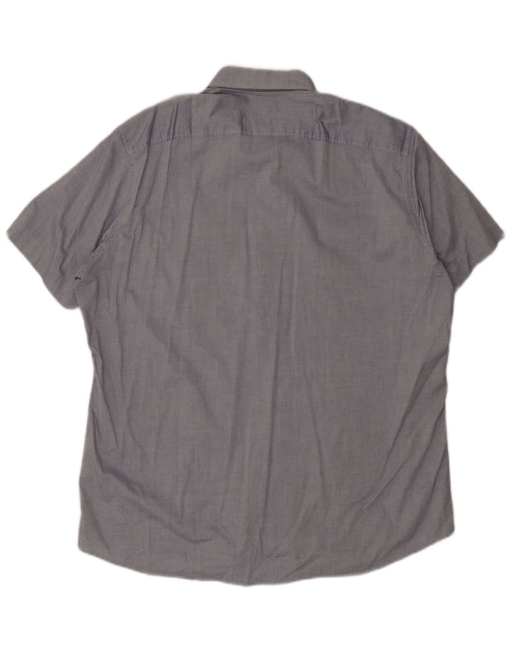Camicia a maniche corte da uomo Pierre Cardin XL Blu