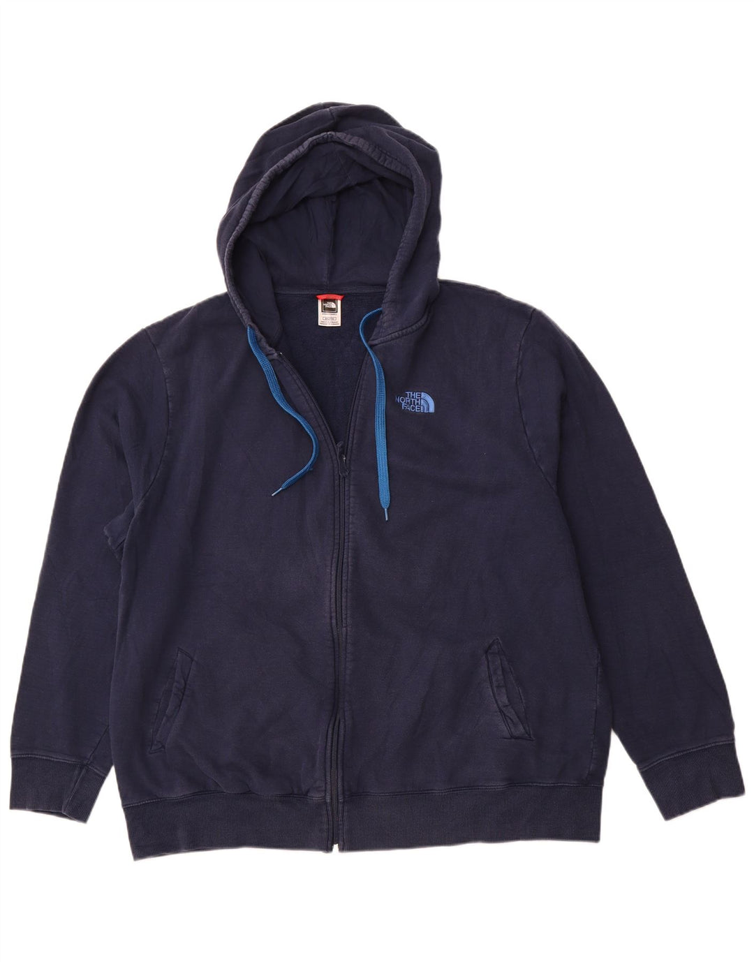 Maglione con cappuccio e zip da uomo THE NORTH FACE 2XL cotone blu navy