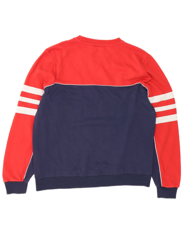Felpa da uomo Fila Jumper XL Rosso Colourblock in cotone