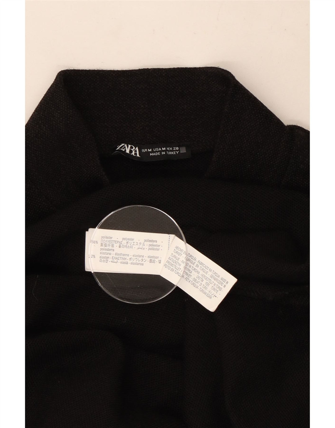 Abito basic senza maniche da donna Zara UK 12 Poliestere marrone medio