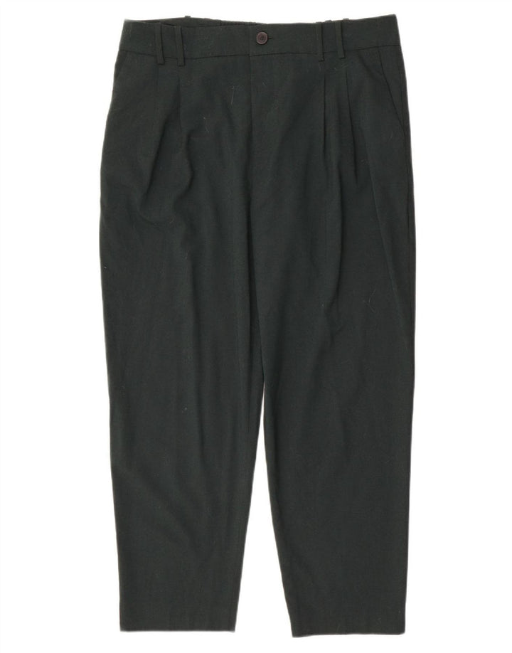 Pantaloni corti con pegging da donna Zara XL W36 L26 poliestere verde