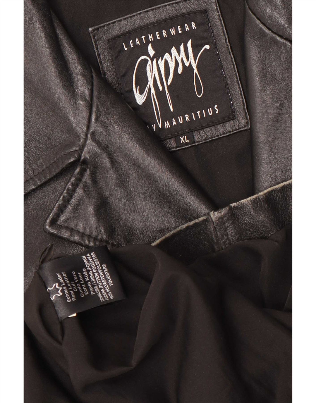 Trench da donna Gipsy UK 18 XL in pelle nera