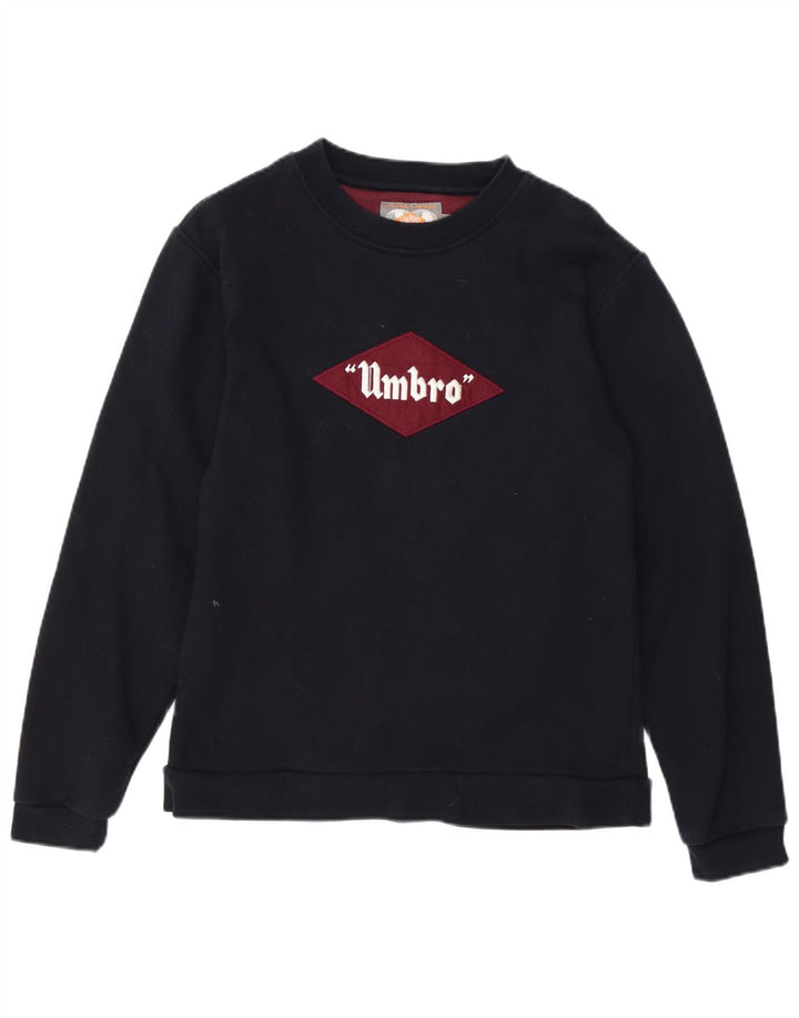 UMBRO Felpa grafica da uomo Maglione piccolo cotone nero