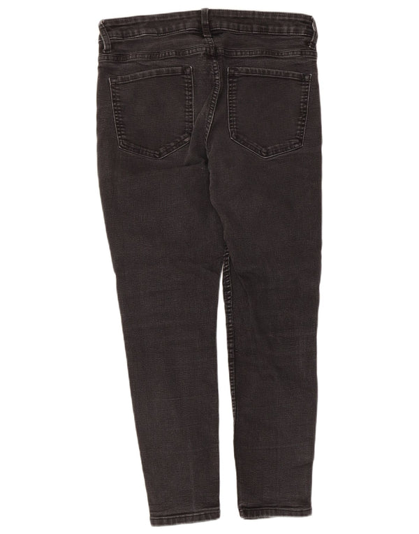 Jeans skinny Marks & Spencer da donna The Ivy Crop UK 14 Large W32 L24 Nero