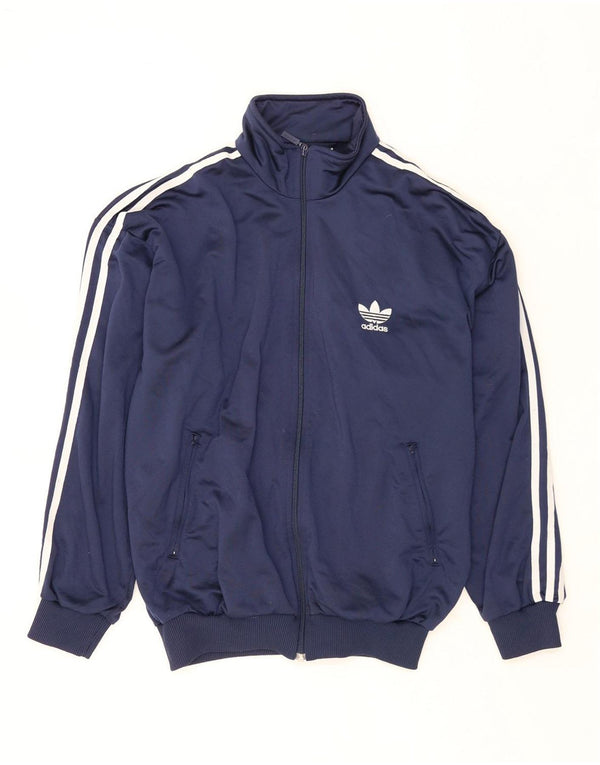 ADIDAS Giacca da tuta da uomo vestibilità ampia UK 34/36 Small Blu navy