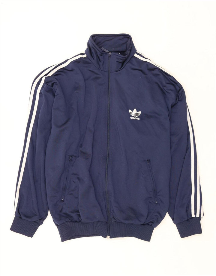 ADIDAS Giacca da tuta da uomo vestibilità ampia UK 34/36 Small Blu navy