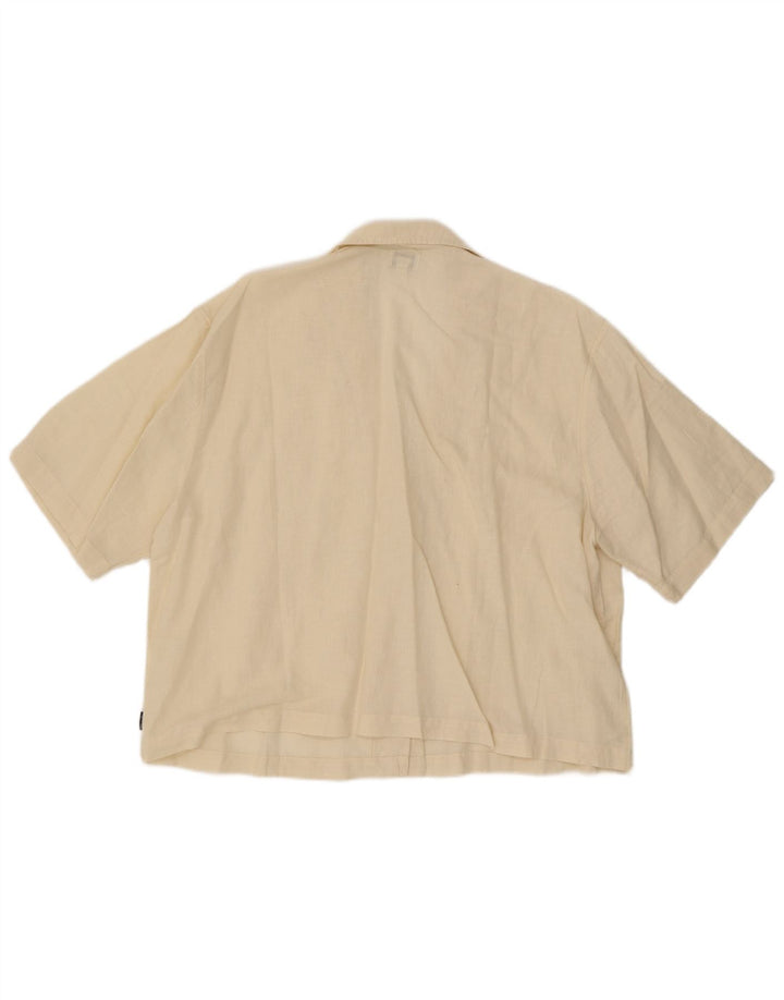 Camicia oversize a maniche corte da donna Wrangler UK 16 grande bianco sporco