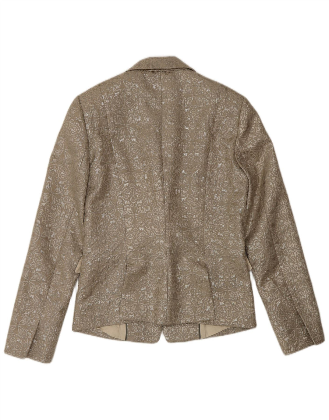 Giacca blazer da donna a 1 bottone Stefanel EU 38 Poliestere Paisley beige medio
