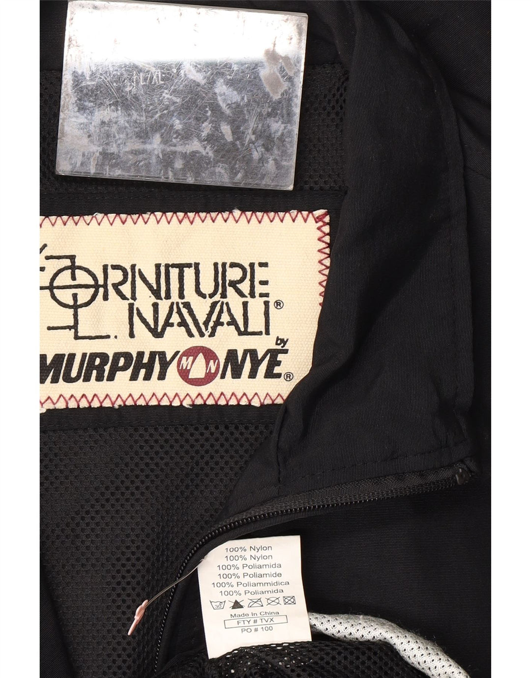 MURPHY & NYE Giacca da tuta grafica da uomo grande color block nero