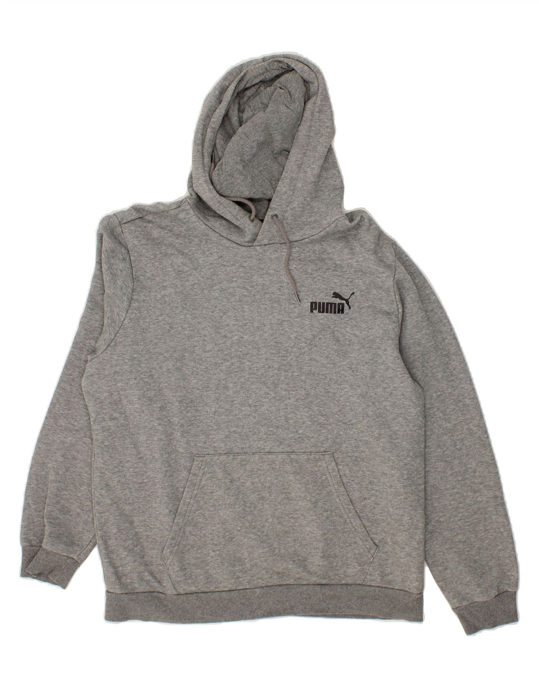 PUMA Mens Hoodie Jumper Medium Grey Cotton Vintage Puma and Second-Hand Puma from Messina Hembry 