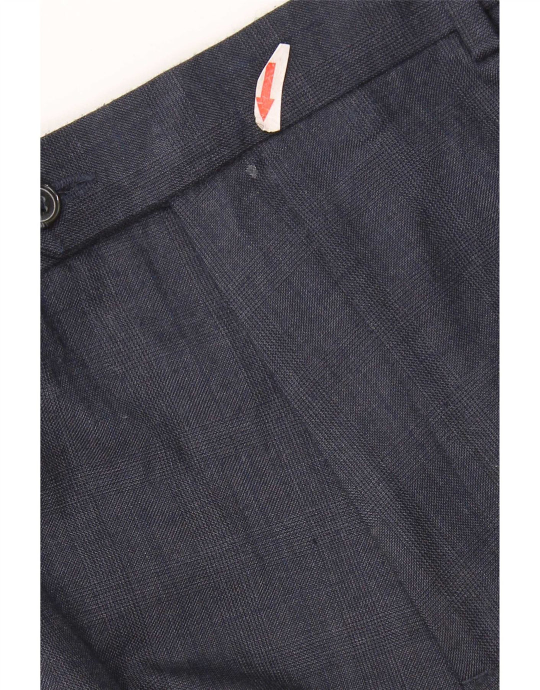 Pantaloni da abito su misura da uomo Marks & Spencer W42 L31 blu navy a quadri