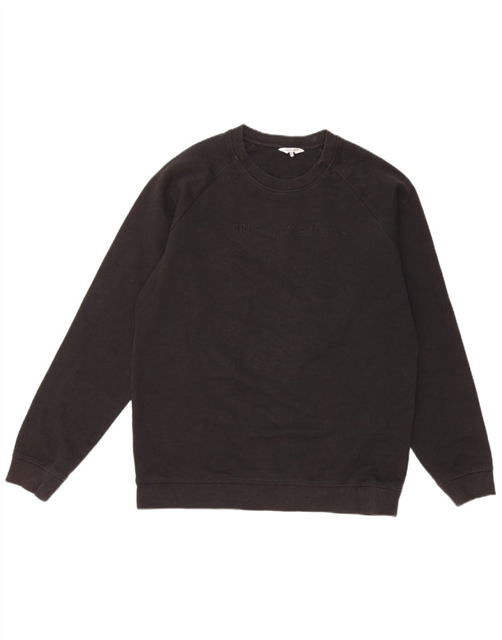 Jack & Jones Felpa da uomo Maglione Grande Poliestere Nero