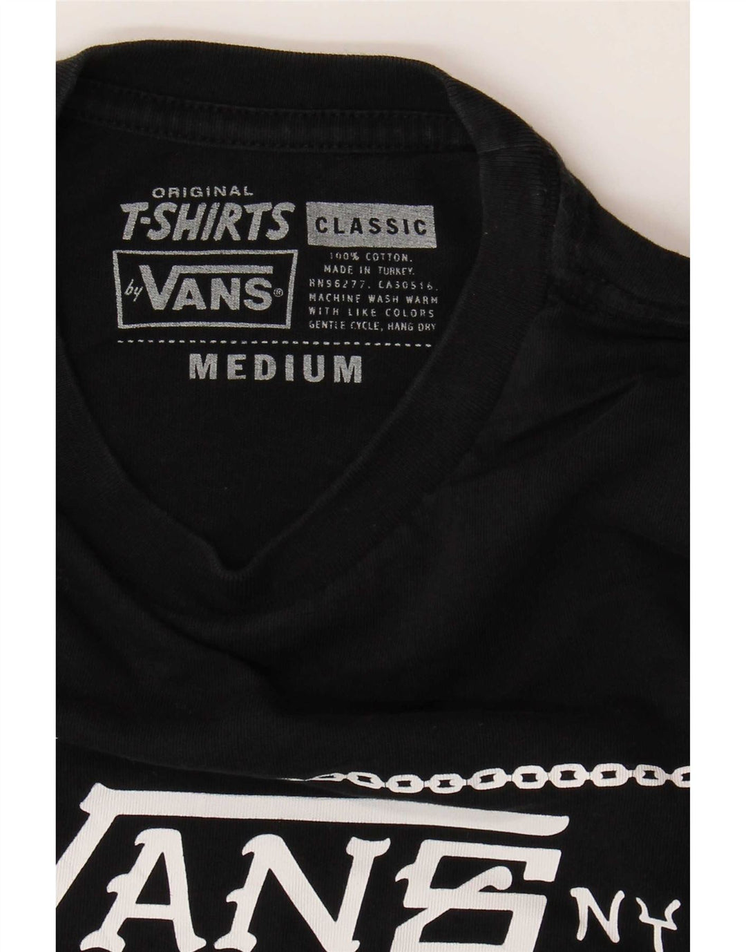 T-shirt grafica da uomo con vestibilità classica Vans, cotone medio nero