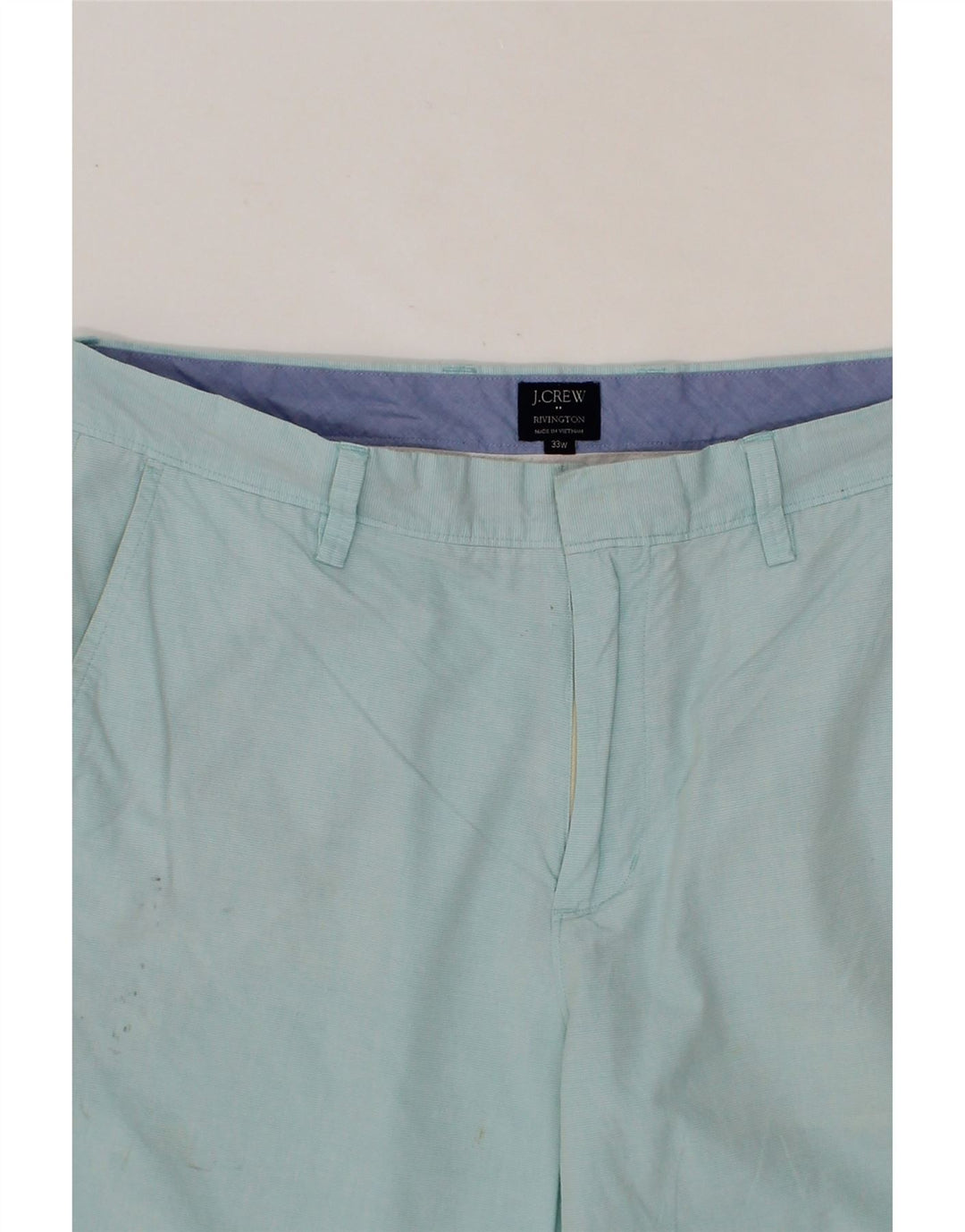 J. CREW Mens Rivington Chino Shorts W33 Medium Turquoise Cotton Vintage J. Crew and Second-Hand J. Crew from Messina Hembry 