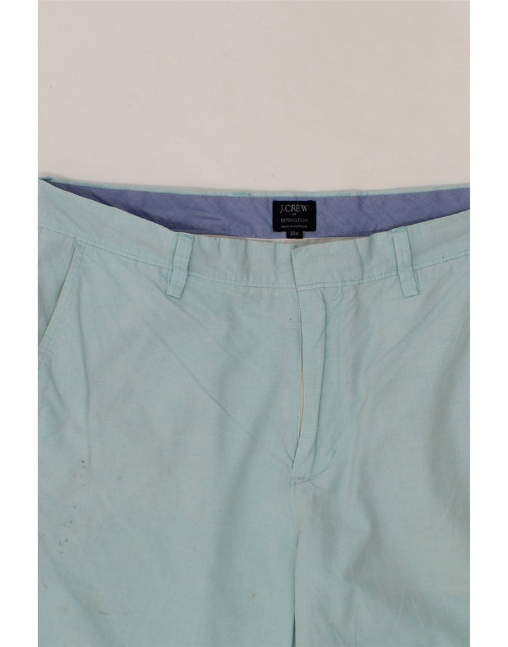 J. CREW Mens Rivington Chino Shorts W33 Medium Turquoise Cotton Vintage J. Crew and Second-Hand J. Crew from Messina Hembry 