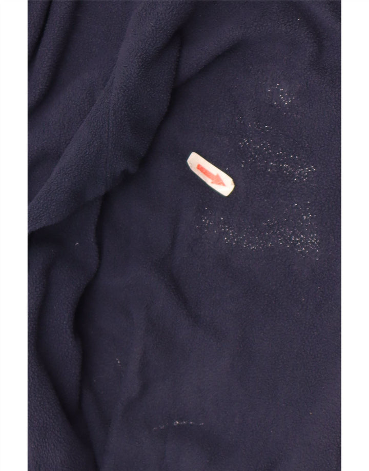 Mountain Warehouse Maglione in pile da uomo con collo con zip, grande, in poliestere blu navy