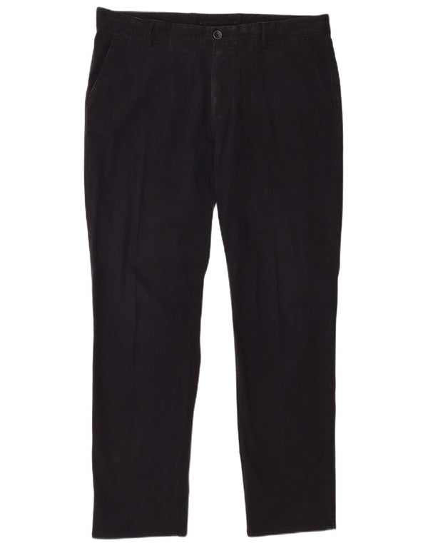 MASSIMO DUTTI Pantaloni chino da uomo vestibilità regolare EU 44 Large W34 L31 Nero