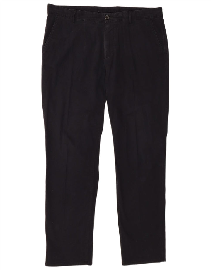 MASSIMO DUTTI Pantaloni chino da uomo vestibilità regolare EU 44 Large W34 L31 Nero