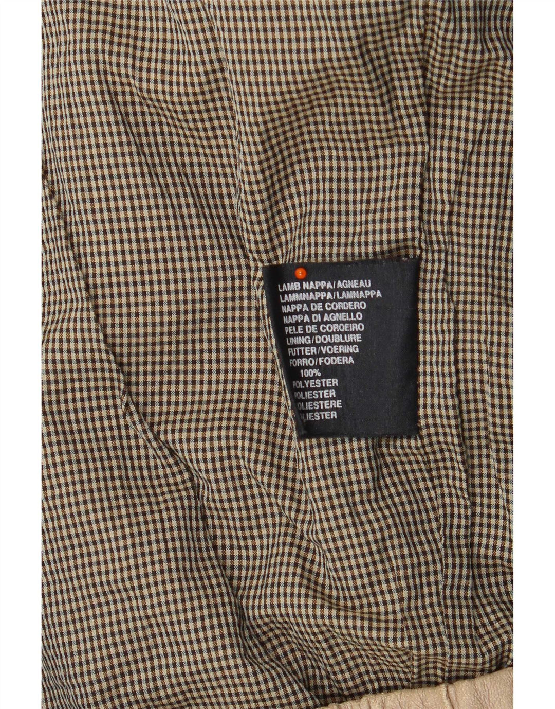 Giacca in pelle vintage da uomo UK 42 XL Beige