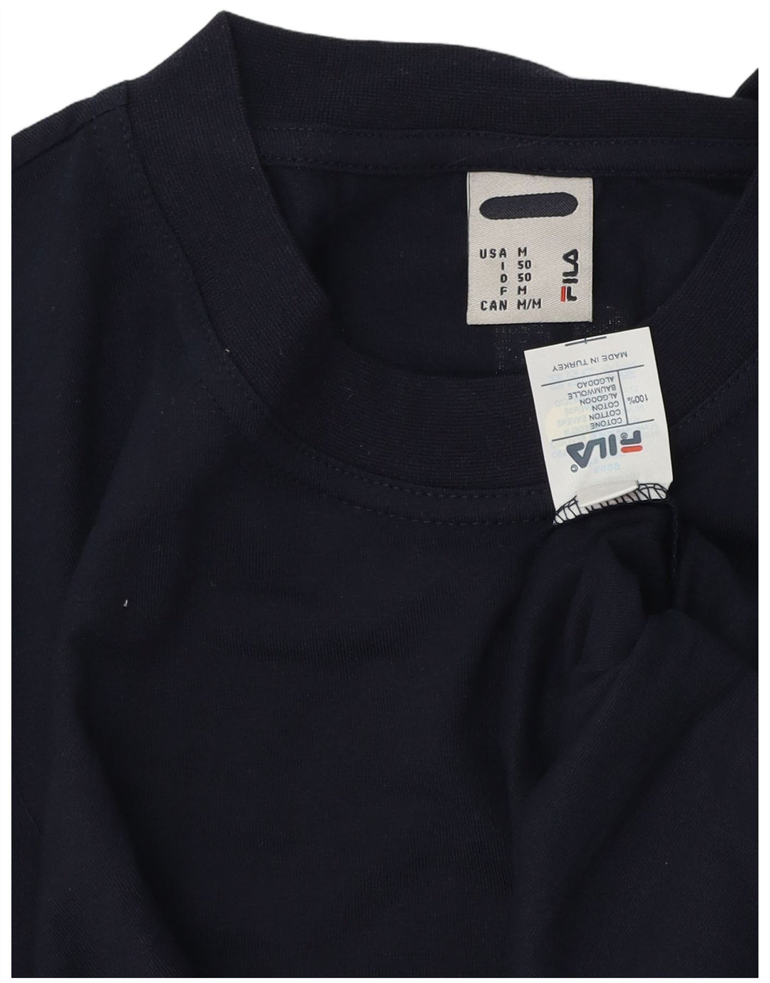T-shirt grafica da uomo Fila Top in cotone blu navy medio