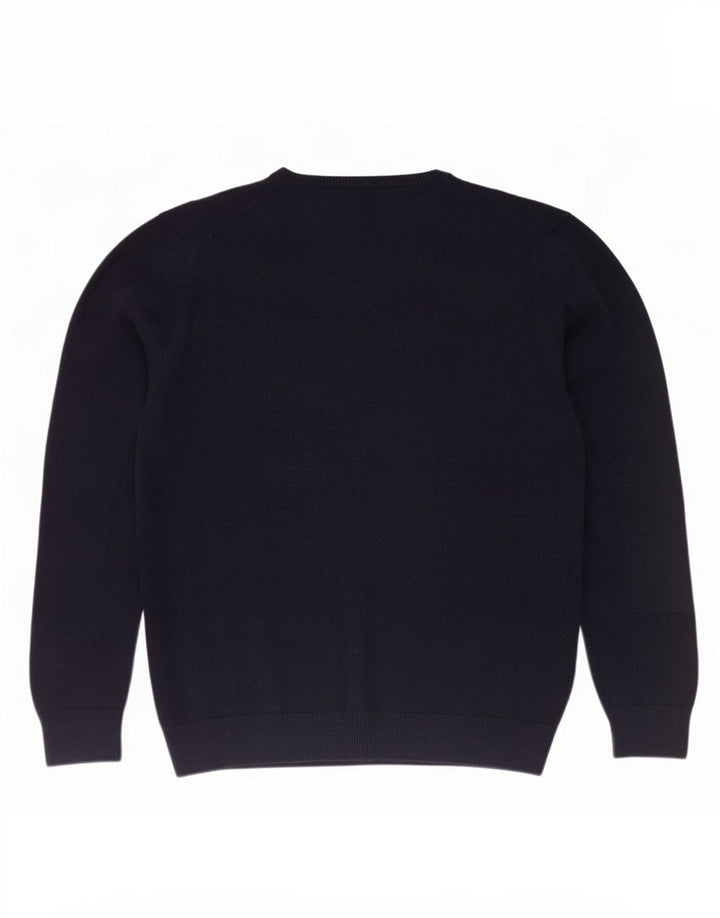 Maglione maglione girocollo da uomo Lacoste taglia 5 grande blu navy